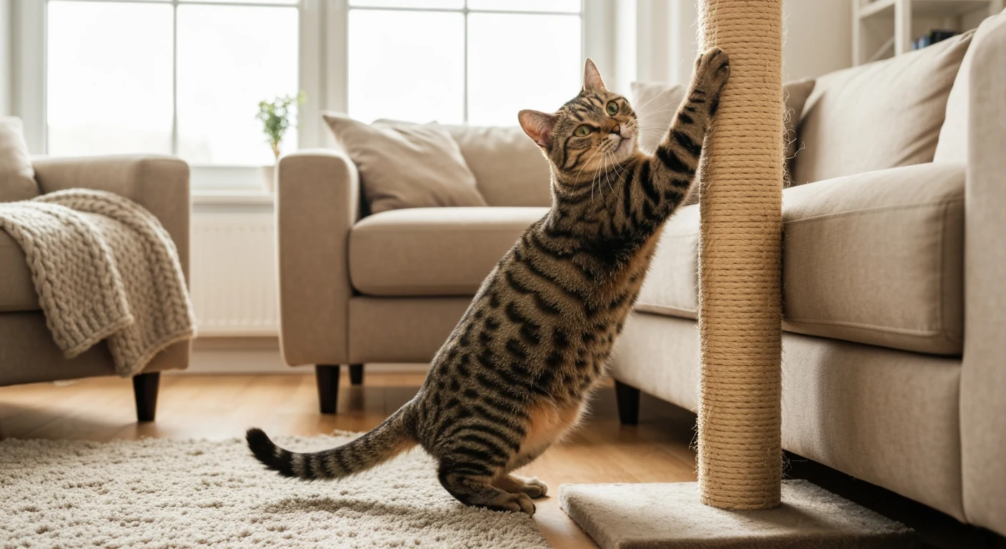 Chat qui fait ses griffes sur les meubles : pourquoi et comment le rediriger